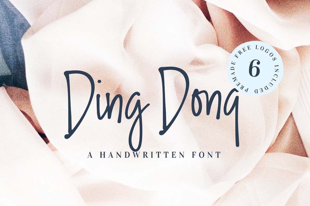 Cool and pleasing to the eye Handwritten Font named Ding Dong By VladCristea